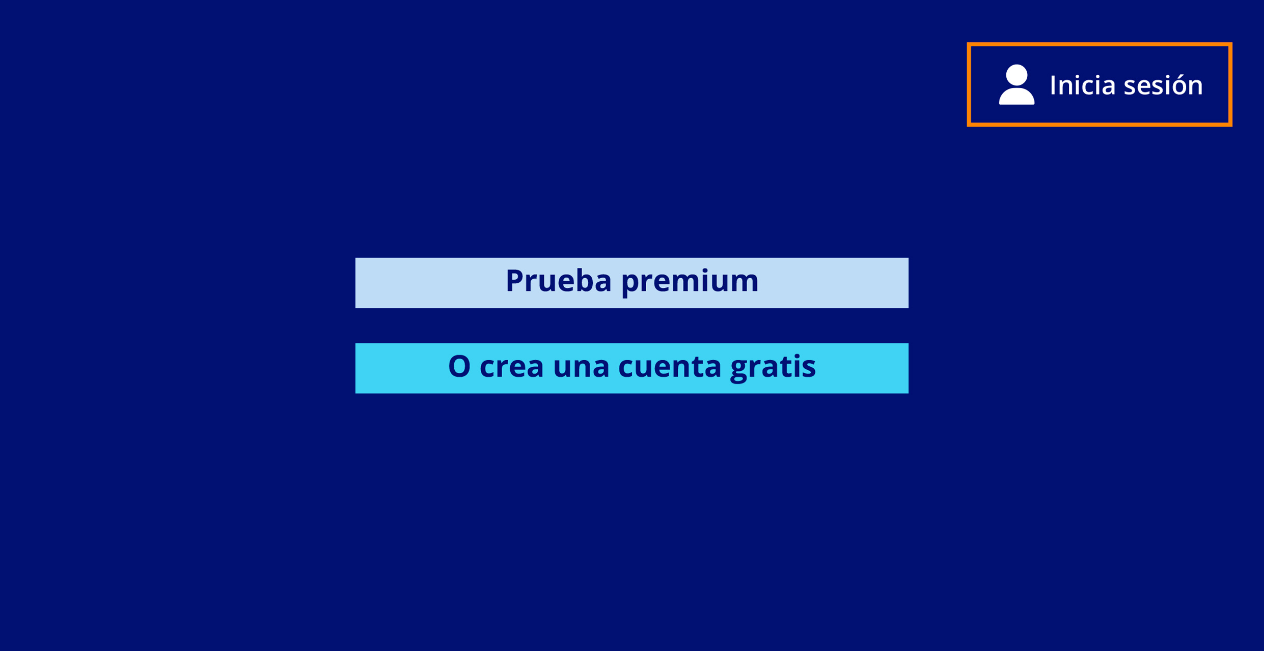 Pantalla de inicio de sesión