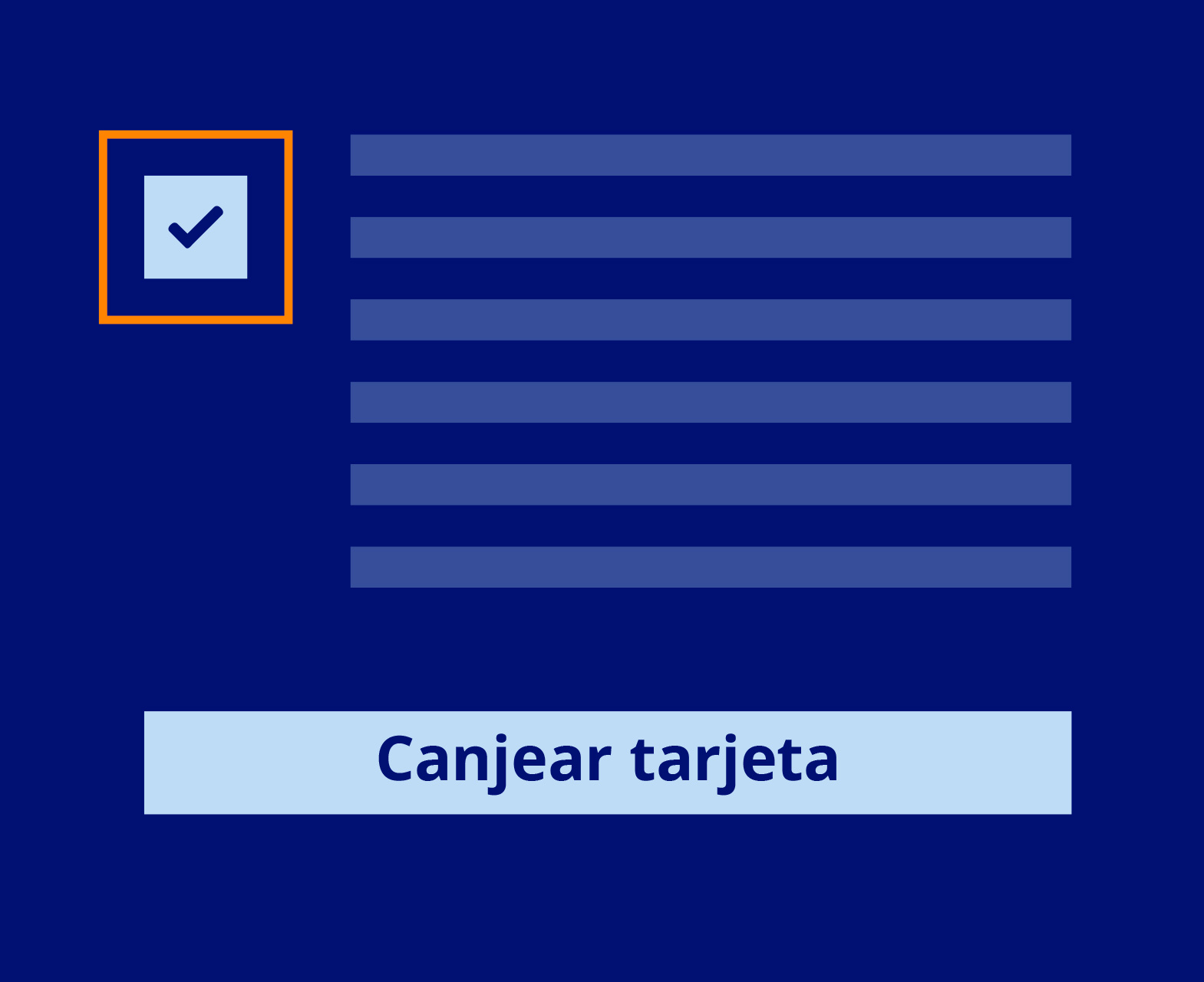 Canjear tarjeta